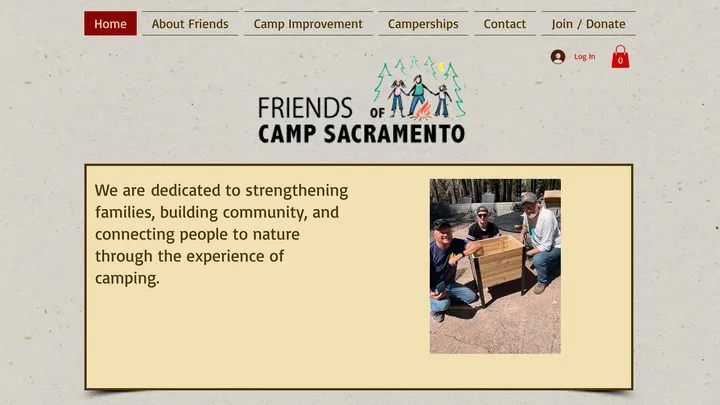 The Friends of Camp Sacramento website